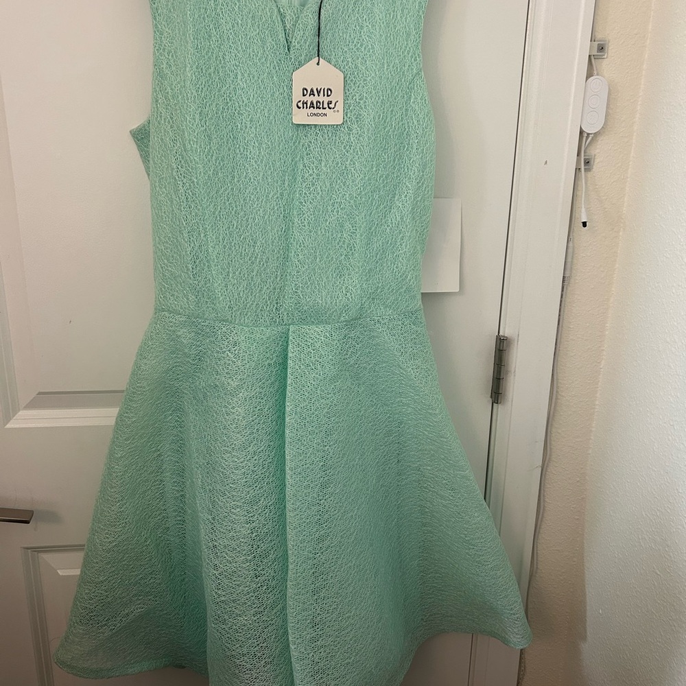 David Charles London Mint Green Fit-and-Flare Girls' Dress